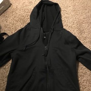 A black Champion zip up